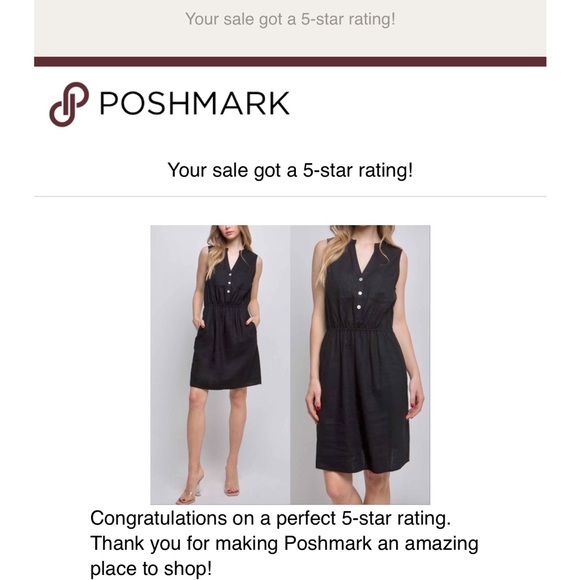 LINEN BLEND SLEEVELESS V NECK DRESS WITH POCKETS  - BLACK - Picture 3 of 4